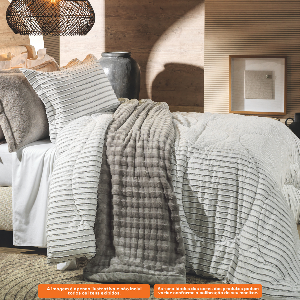Edredom Casal Altenburg Sense Raya 220x235cm Branco