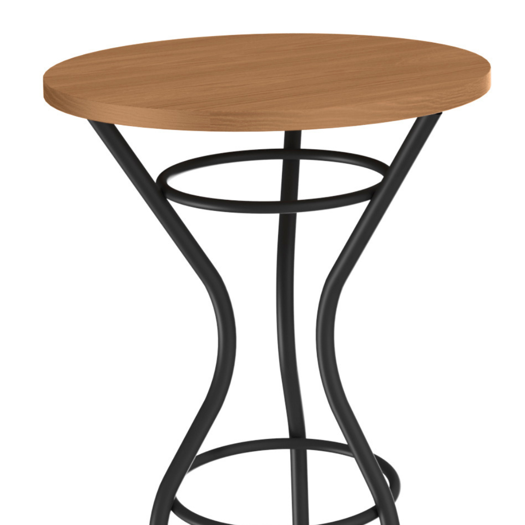 Mesa Bistro Kappesberg Crome 65cm Canela/Preto
