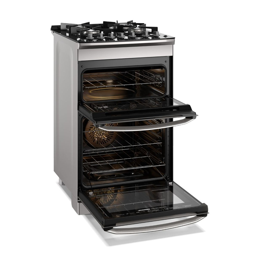 Fogão 4 Bocas Electrolux Experience FE4DC Duplo Forno PerfectCook360 Cinza 220V
