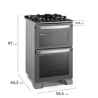 Fogão 4 Bocas Electrolux Experience FE4DC Duplo Forno PerfectCook360 Cinza 220V