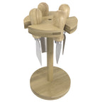 Jogo de 4 Facas Full Fit para Queijo com Suporte em Bambu