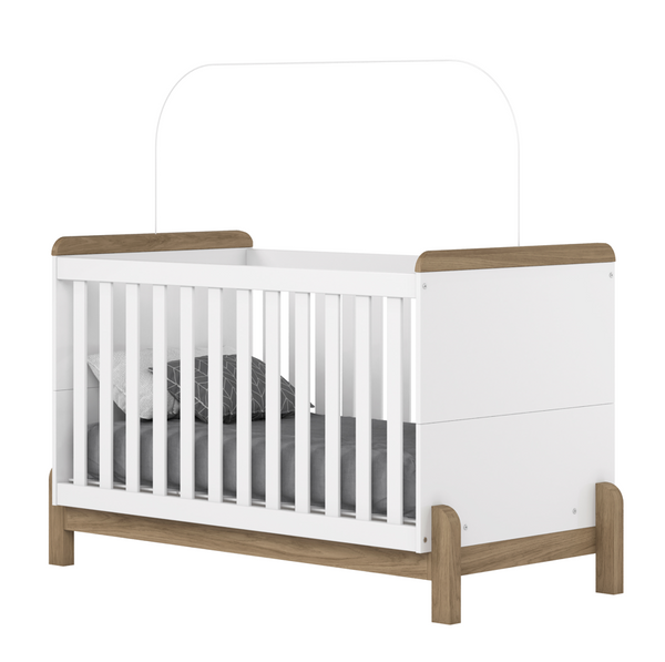 Berço e Mini Cama Ternura Henn Jequitibá e Branco