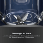 Liquidificador Electrolux 3,2L EBL1500 Efficient TriForce 15 velocidades 1500W Cinza 220V