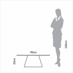 Mesa de Centro Retrô TB638 Dalla Costa 90cm 100% MDF Carvalho Rosé