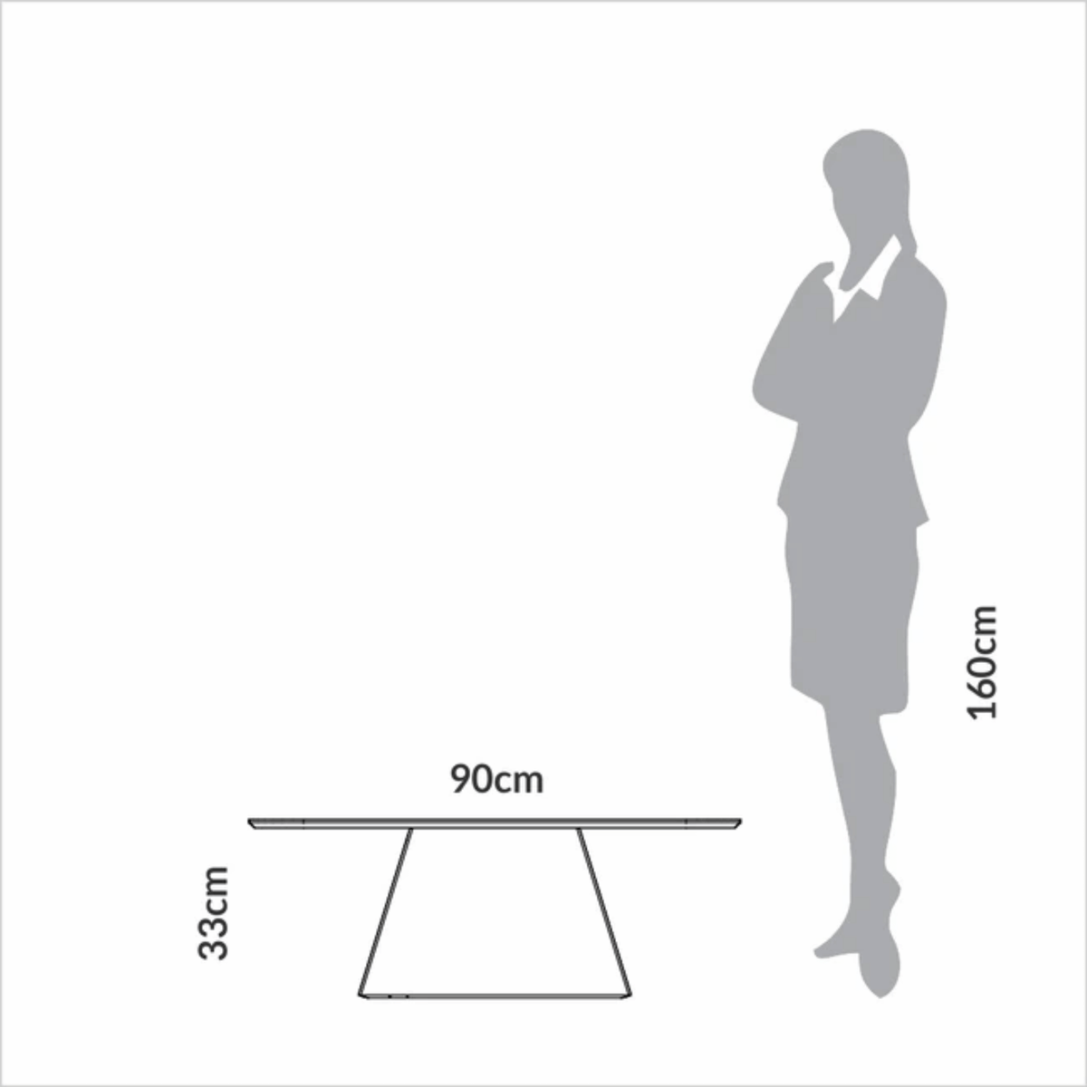 Mesa de Centro Retrô TB638 Dalla Costa 90cm 100% MDF Carvalho Rosé