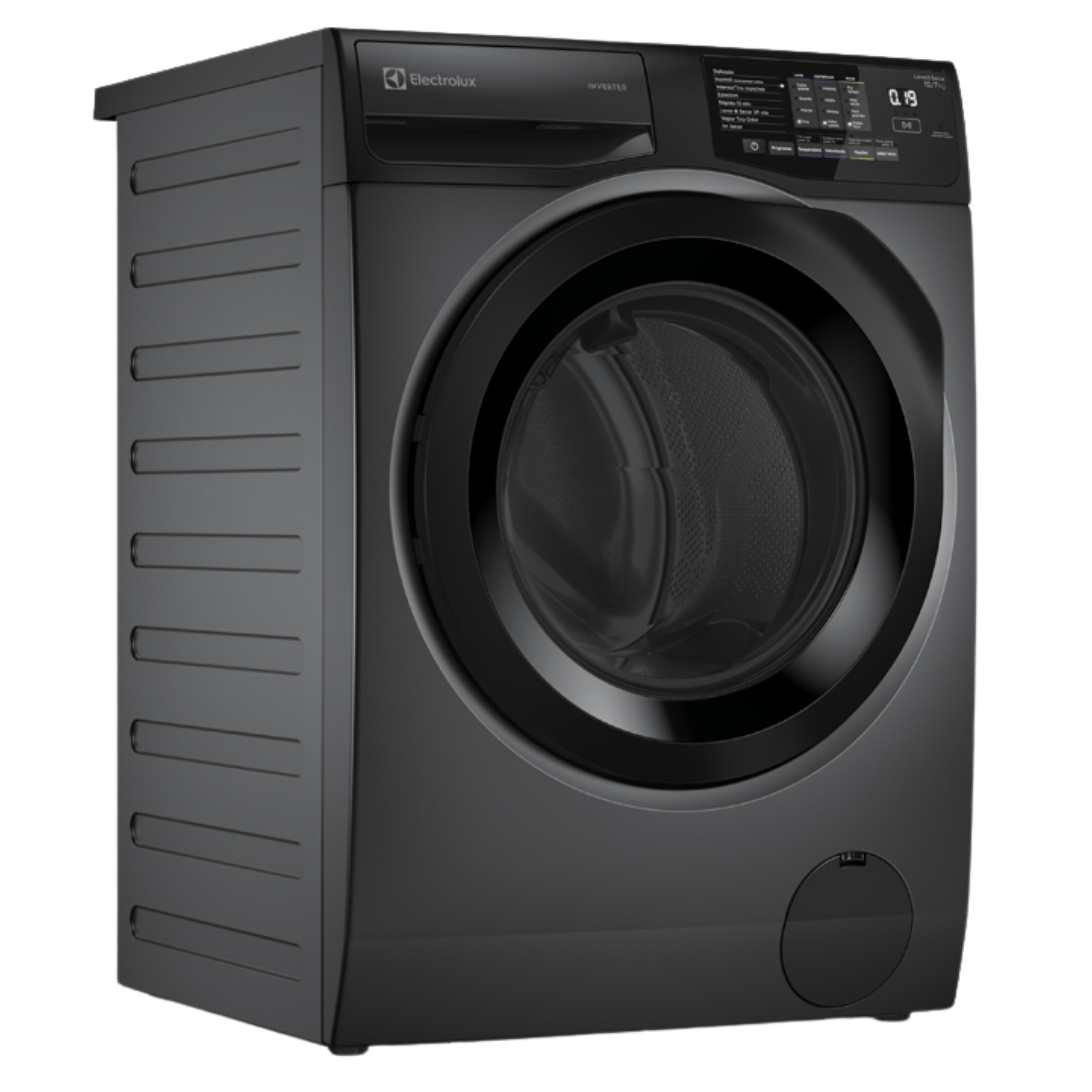 Lava e Seca Electrolux 12kg LSC12 Inverter Lavagem Inteligente Cinza Ônix 220V