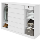 Cômoda Vedra 173cm Lopas 7 Gavetas 2 Portas Branco