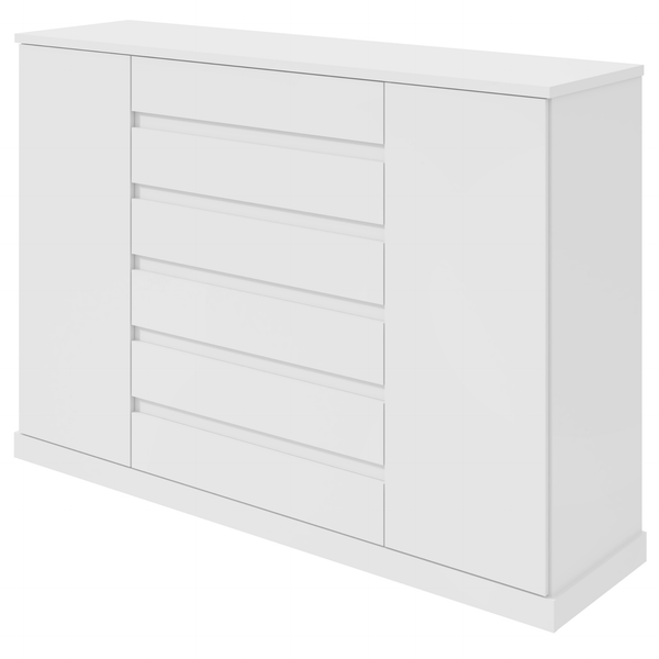 Cômoda Vedra 173cm Lopas 7 Gavetas 2 Portas Branco