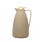 Garrafa Térmica Rojemac  New Rattan  com Tampa Dourada  1L Bege