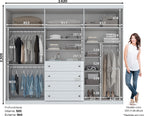 Roupeiro Americano Henn 262cm 6 Portas 4 Gavetas Branco