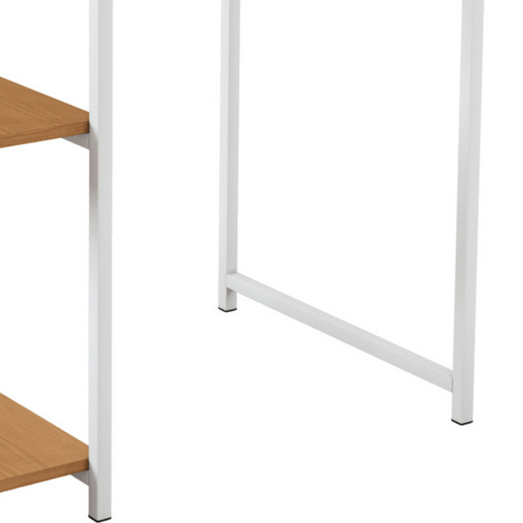 Bancada Industrial LI044 Kappesberg 90cm Prateleiras Canela e Branco