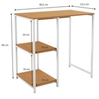 Bancada Industrial LI044 Kappesberg 90cm Prateleiras Canela e Branco
