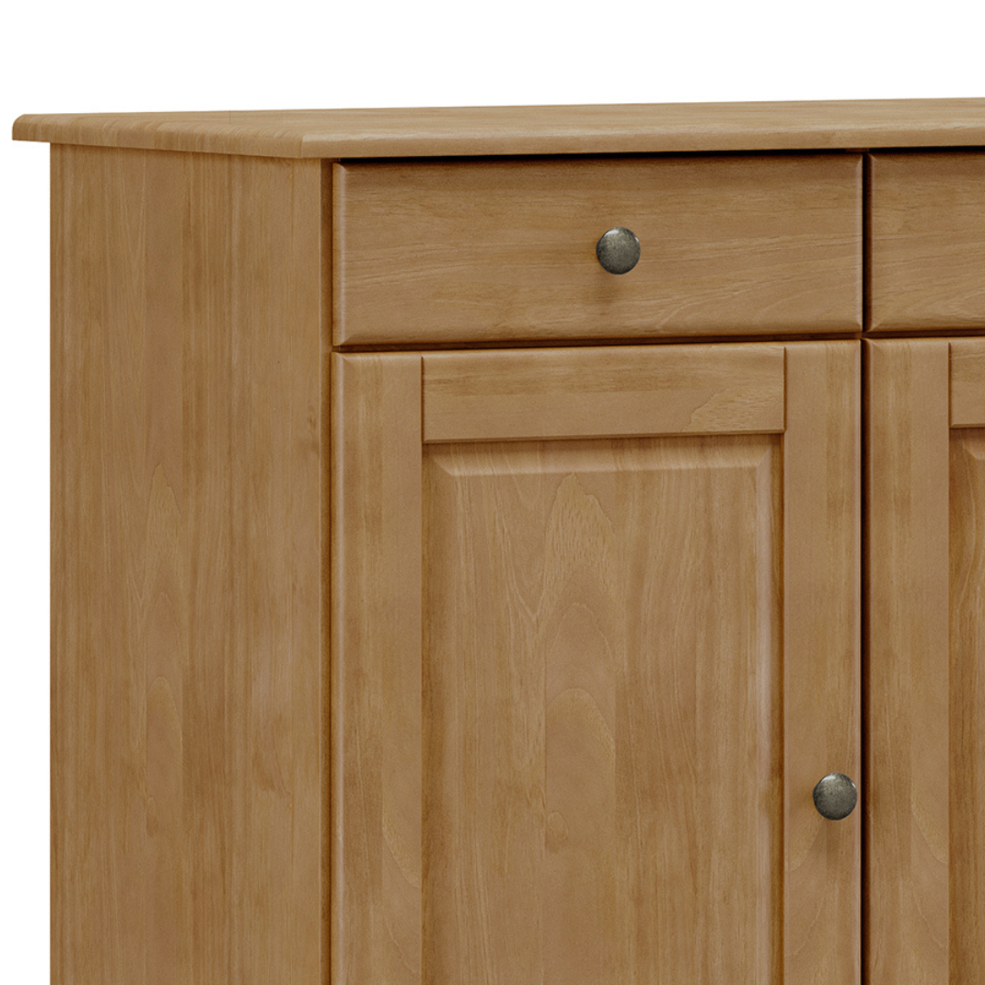 Balcão Buffet Rubi Finestra 129cm 3 Portas 3 Gavetas Freijó