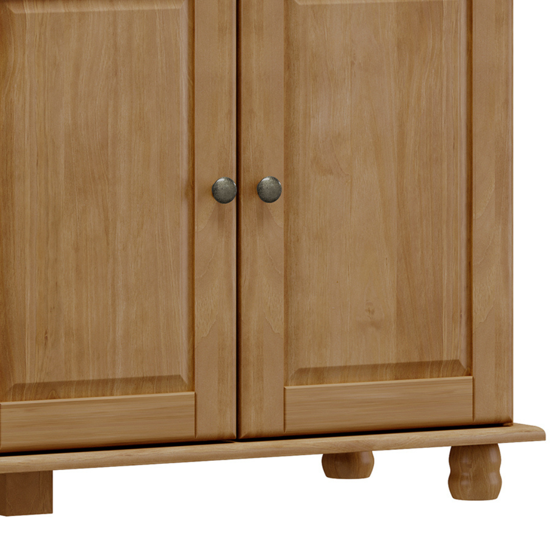 Balcão Buffet Rubi Finestra 129cm 3 Portas 3 Gavetas Freijó