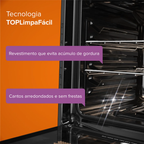 Forno de Embutir Elétrico Continental 50L OC4EM TOPLimpaFácil e Grill Preto 220V