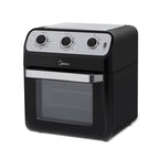 Fritadeira Elétrica Sem Óleo Air Fryer Midea 12L com Forno Ovenfryer Inox e Preto 220V