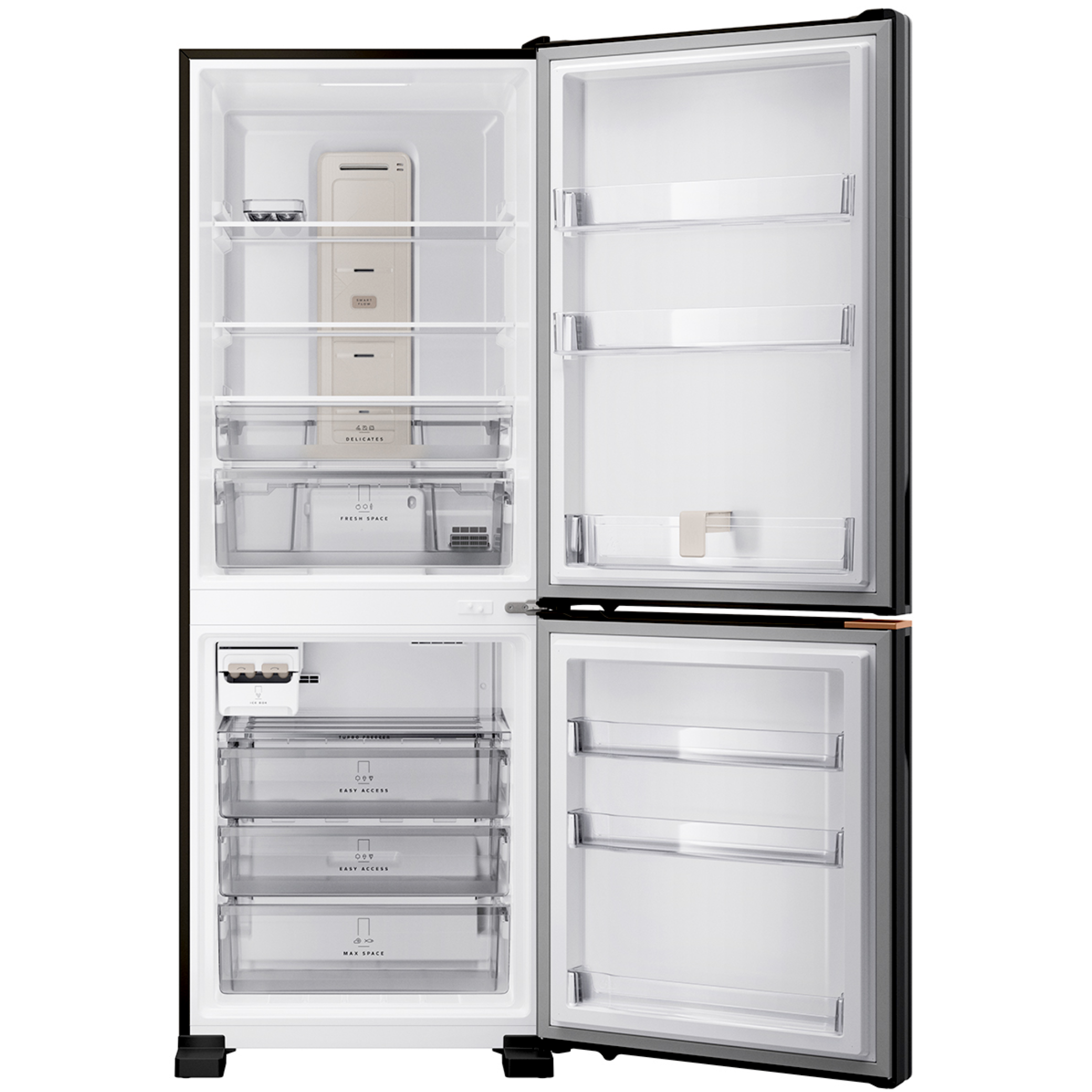 Refrigerador Brastemp 500L BRE66AE Duplex Inverse Inteligente B= Smart Black Inox Bivolt