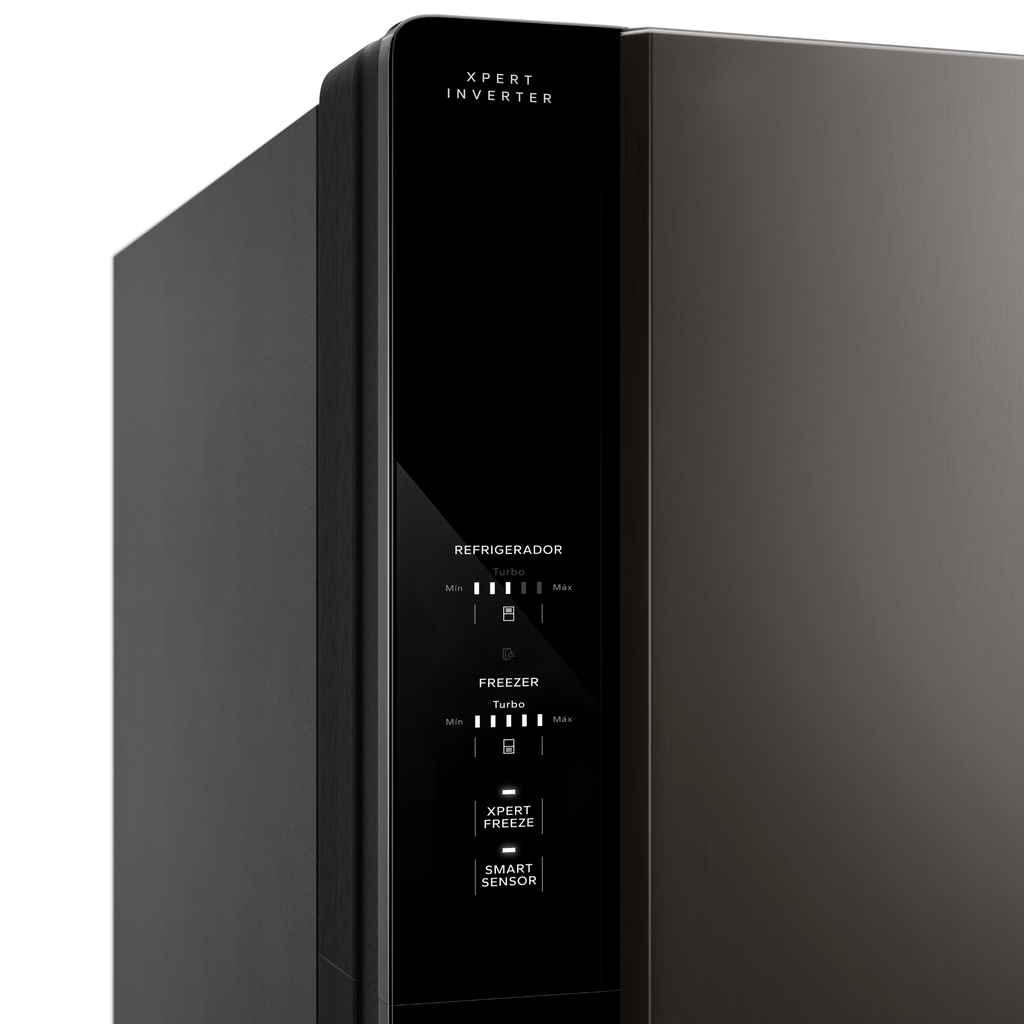 Refrigerador Brastemp 500L BRE66AE Duplex Inverse Inteligente B= Smart Black Inox Bivolt