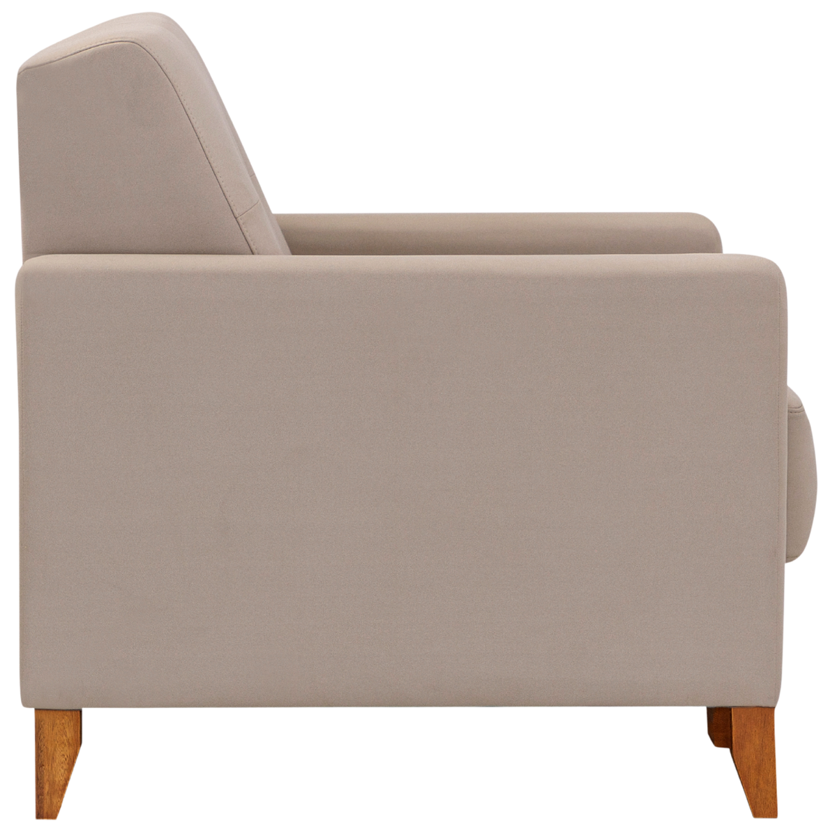 Poltrona 96cm Herval MH4219 Base Madeira Bege