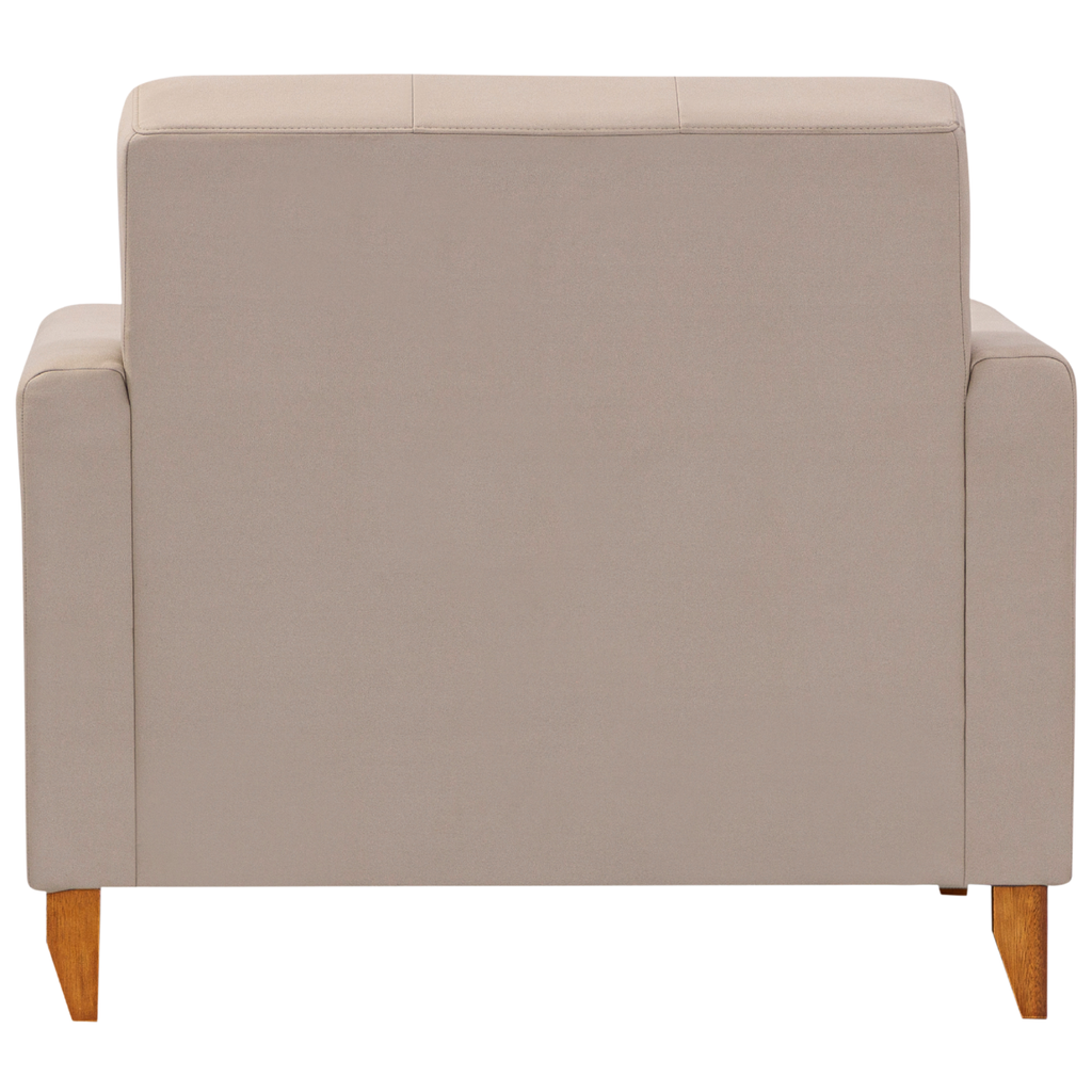 Poltrona 96cm Herval MH4219 Base Madeira Bege