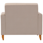 Poltrona 96cm Herval MH4219 Base Madeira Bege