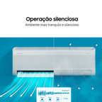 Ar-Condicionado Split Inverter Samsung 24000 BTUs WindFree AI Wi-fi Frio Branco 220V