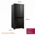 Refrigerador Brastemp 630L BRO88AEXNA 3 Portas Inteligente B=Smart French Door Inverter Black Inox Bivolt