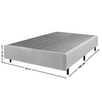 Base Para Colchão Casal Ecoflex 138x188x25cm Prata