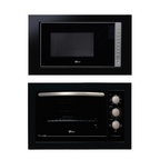 Kit Fischer de Embutir Forno Elétrico 48L Fit Line + Micro-ondas 25L Fit Line Preto 220V