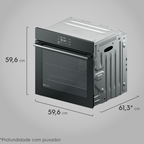 Kit Electrolux de Embutir Forno Elétrico OE8EA 80L com AirFryer +Micro-ondas 34L ME3EP 220V