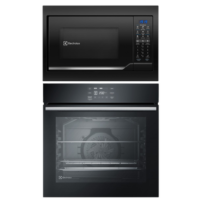 Kit Electrolux de Embutir Forno Elétrico OE8EA 80L com AirFryer +Micro-ondas 34L ME3EP 220V