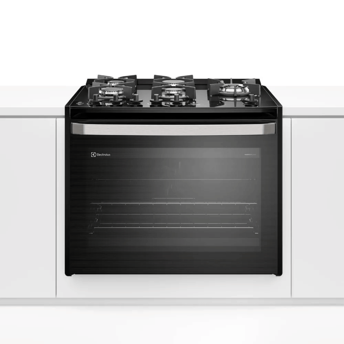 Fogão de Embutir 5 Bocas Electrolux Experience FE5EB com Mesa de Vidro Grill e PerfectCook360 Preto 220V