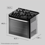 Fogão de Embutir 5 Bocas Electrolux Experience FE5EB com Mesa de Vidro Grill e PerfectCook360 Preto 220V