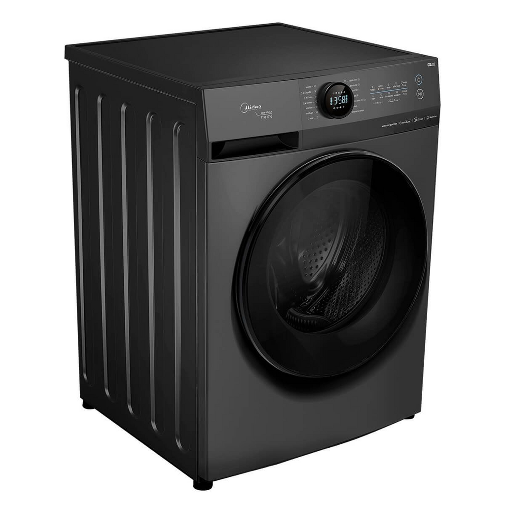 Lava e Seca Midea 11KG MF200D110WB/GK-02 HealthGuard Smart Motor Inverter Titânio 220V