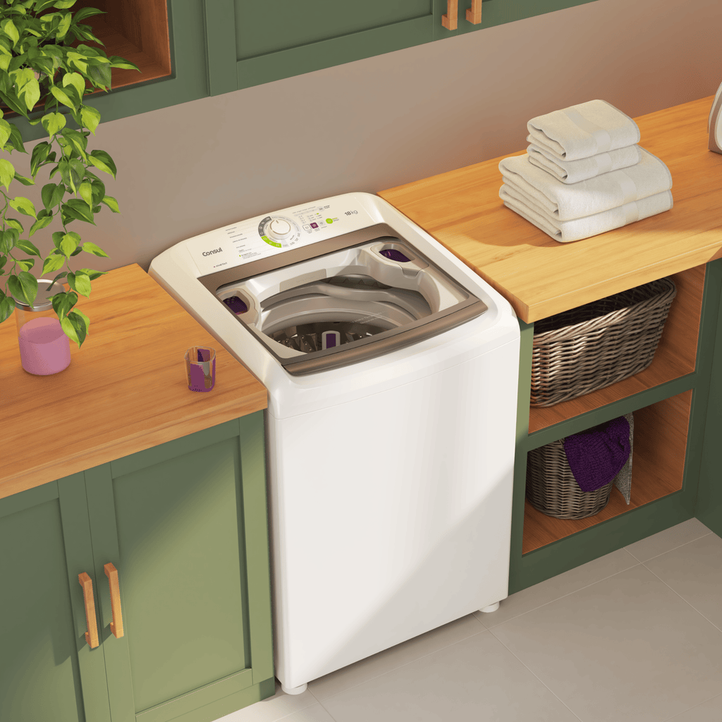 Lavadora de Roupas Consul 18Kg CWK18A Ciclo Edredom Branco 220V