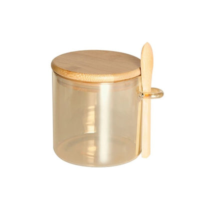 Porta Mantimento Full-Fit com Tampa e Colher em Bambu 500ml