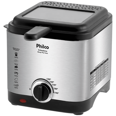 Fritadeira Elétrica com Oléo Philco 1,8L  Deep Fry Inox 220V