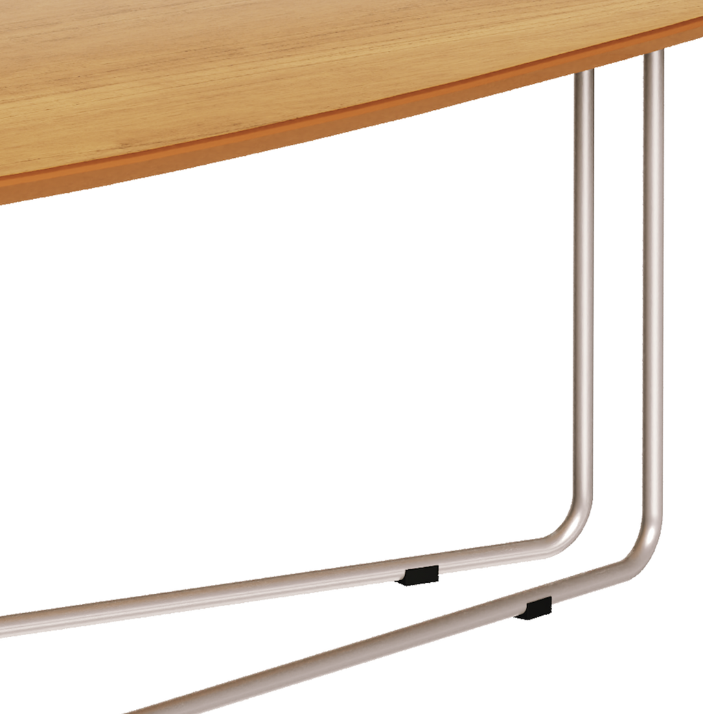 Mesa de Centro Orgânica Side Imcal 120x56 Pé em Metal Nature