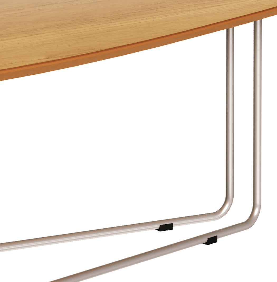 Mesa de Centro Orgânica Side Imcal 120x56 Pé em Metal Nature
