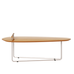 Mesa de Centro Orgânica Side Imcal 120x56 Pé em Metal Nature