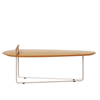 Mesa de Centro Orgânica Side Imcal 120x56 Pé em Metal Nature