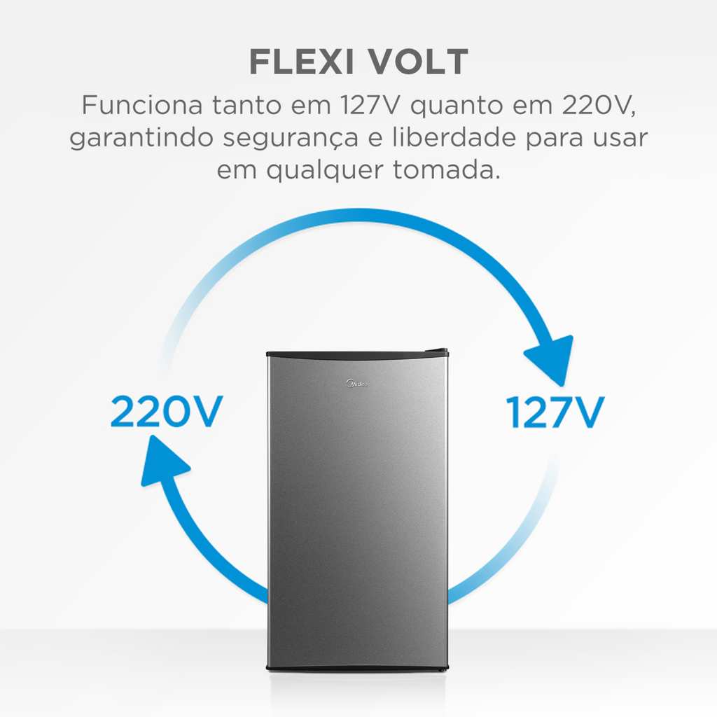 Frigobar Midea 93L MDRD142 Inverter Inox Bivolt