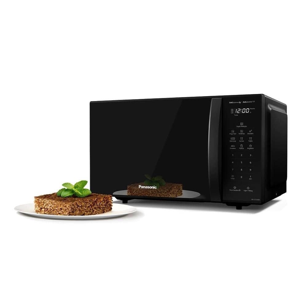 Micro-ondas Panasonic 27L Dupla Refeição Antiaderente Preto 220V