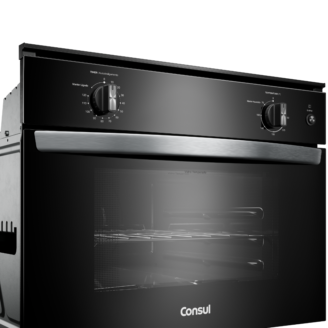 Kit Consul de Embutir Forno Elétrico 47L COB47BE+Micro-ondas 32L CM146AE Preto/Inox 220V