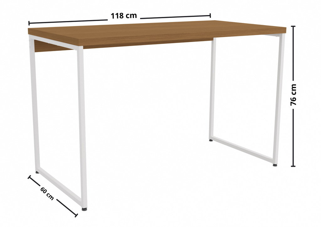 Escrivaninha Industrial Kappesberg LI002 118cm Canela e Branco