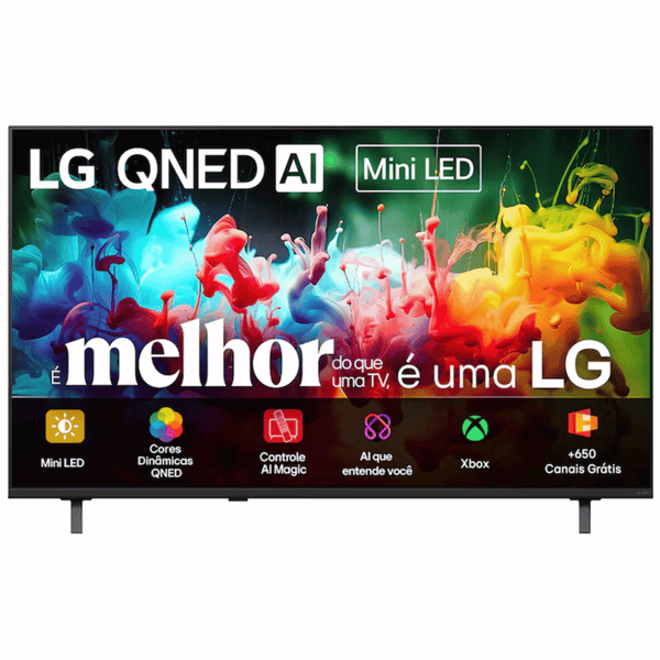 Smart TV QNED 65" 4K LG 65QNED Mini LED AI Preto 220V