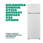 Refrigerador Consul 332L CRD37MB Duplex Cycle Defrost Branco 220V
