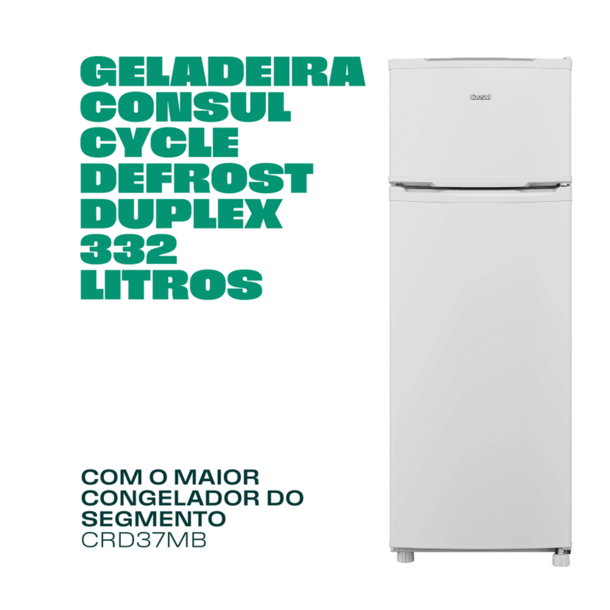 Refrigerador Consul 332L CRD37MB Duplex Cycle Defrost Branco 220V