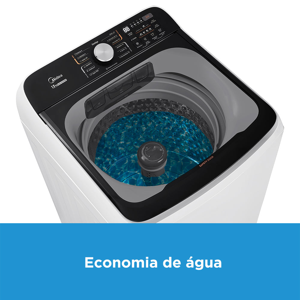 Lavadora de Roupas Midea 13KG Wave Agitador Branco 220V