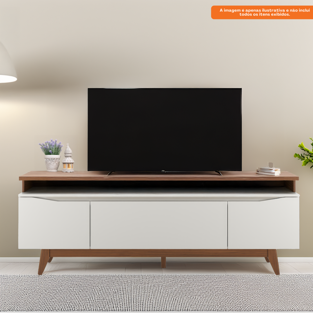 Rack Flynt St Província 184cm 3 Portas Off White e Canella
